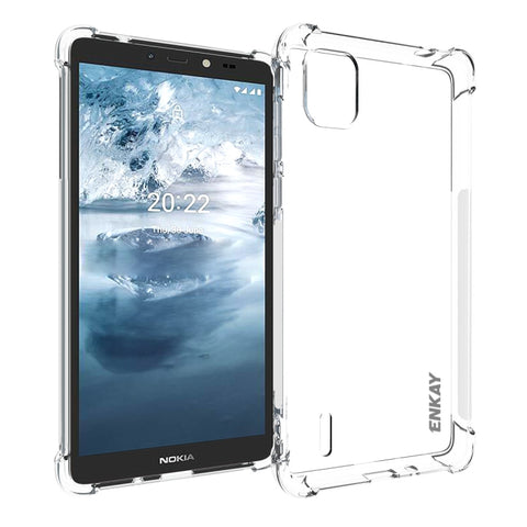 Pour Nokia C2 2e édition Housse pour téléphone ENKAY transparent en TPU antiurto, pour Nokia C2 2e édition