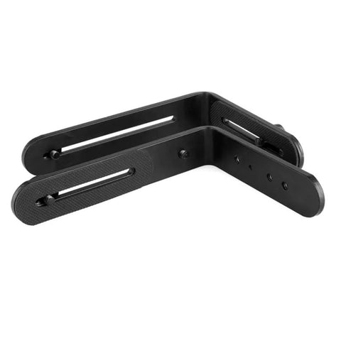 NST-6494 Staffa flash per fotocamera a forma di doppia L per adattatore hot shoe da 1/4 di pollice in lega di alluminio