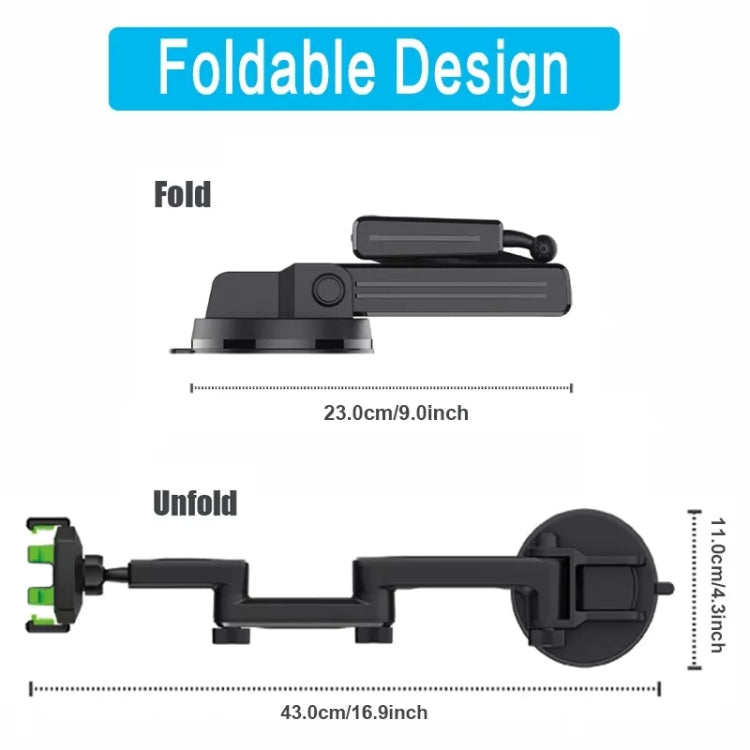 Supporto D001 per camion, escavatore, carrello elevatore, robusto supporto per telefono cellulare con braccio lungo, D001