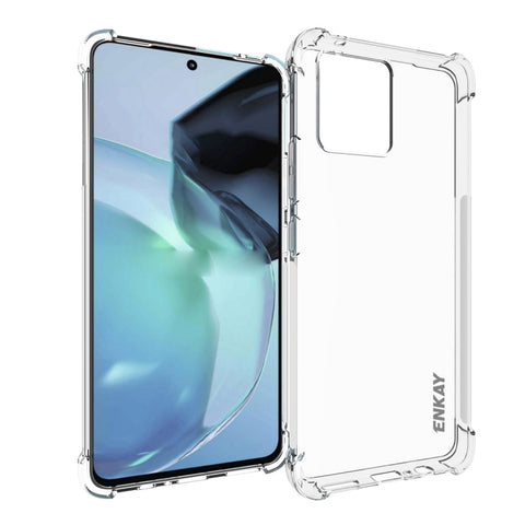 Pour Motorola Moto G72 4G ENKAY protection pour téléphone antiurto en TPU transparent