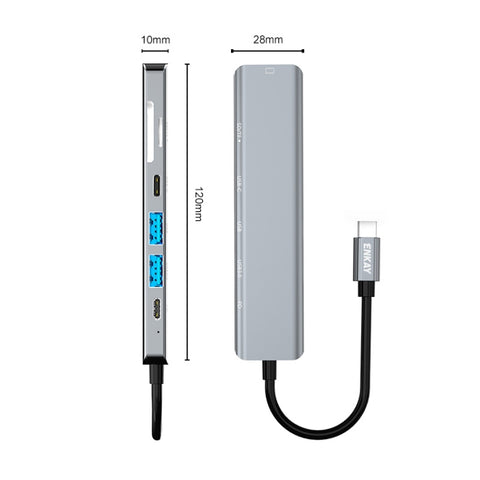 ENKAY Hat-Prince 7 in 1 da tipo C a 4K HDMI Docking Station Adattatore PD Hub di ricarica rapida, Type-C to 4K HDMI