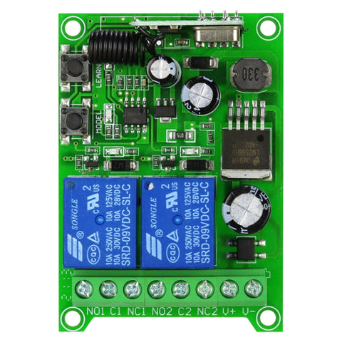 Ensemble récepteur de télécommande sans fil RF universel DC 12V 24V 48V