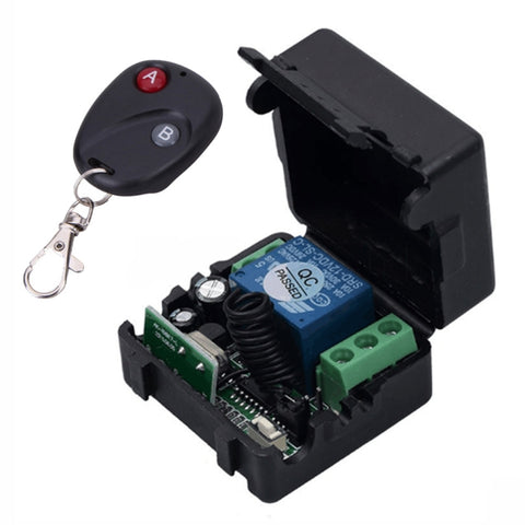 Récepteur de relais 1CH avec interrupteur de télécommande sans fil RF 12V 10A