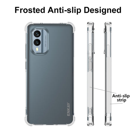 Pour Nokia X30 5G Housse de protection pour téléphone ENKAY Hat-Prince transparent en TPU antiurto, pour Nokia X30 5G