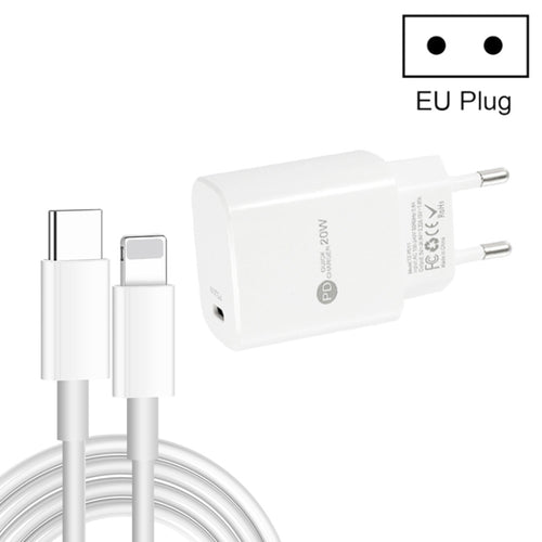 20W PD3.0 USB-C Fast Charger with Type-C to 8 Pin Cable