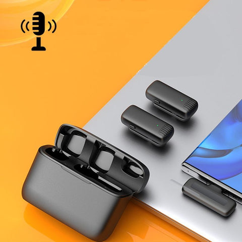 Confezione de 2 microfoni lavalier wireless avec custodia di ricarica, DS-MKFJ63IP