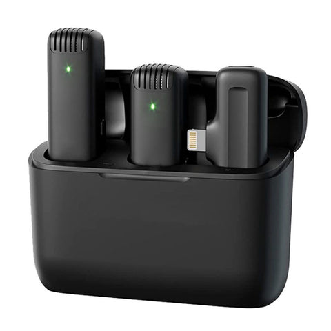 Confezione de 2 microfoni lavalier wireless avec custodia di ricarica, DS-MKFJ63IP
