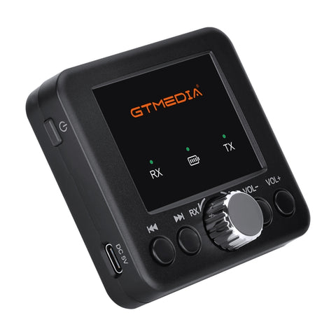 GTMEDIA RT05 Lecteur et transmetteur audio Bluetooth 5.0 Adaptateur 2 en 1, RT05