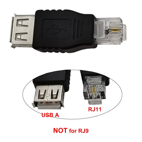 Convertitore adattatore JUNSUN MANY USB femmina-maschio RJ11 6P2C