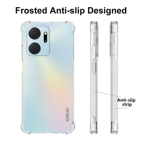 Pour Honor X7A 4G Global ENKAY Hat-Prince Housse de protection pour téléphone portable en TPU transparent