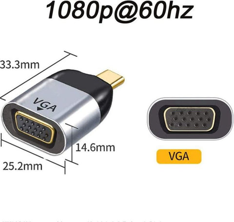 Convertitore adattatore USB-C maschio a VGA femmina