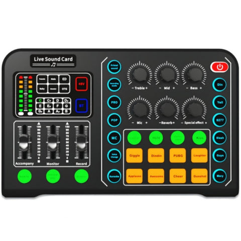 Mixeur de diffusion multifonction pour changement de voix sans fil M6 Live Sound Card, M6