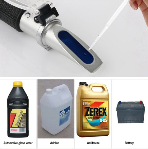 RZ115 Rifrattometro antigelo automobilistico Point de congélation Urée Adblue Batterie Fluide Vetro Acqua Tester Misuratore Instrument ATC