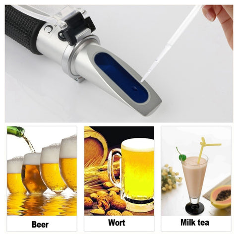RZ120 Rifrattometro autentico Birra Brix Wort Zucchero Alcool Gravità Specifica Instrument portable Idrometro