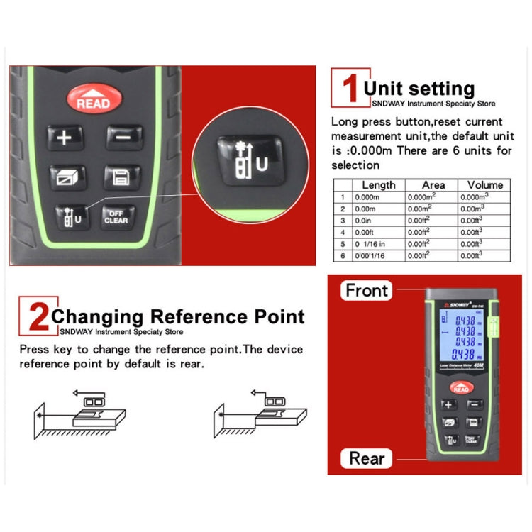 SNDWAY SW-T60 Laser Range Finder for Accurate Measurements