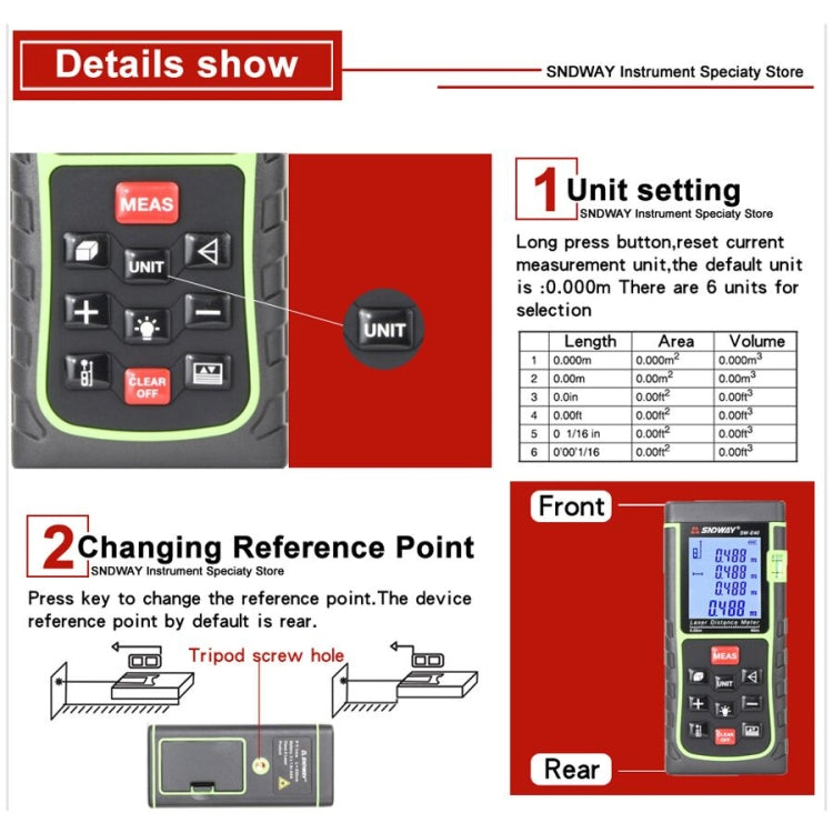 SNDWAY SW-T60 Laser Range Finder for Accurate Measurements