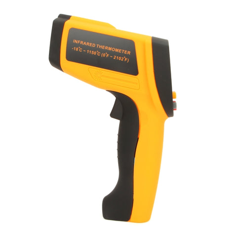 GM1150A Thermomètre infrarouge 50:1 -18~1150 degrés Celsius Misurateur de température numérique LCD Pirometro industriel 0,1~1EM réglable, GM1150A Jaune
