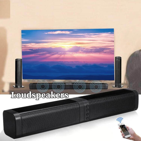 Barre de son sans fil domestique pour TV BKS-33 5.0, support TF, jante et jaune, effet stéréo 3D