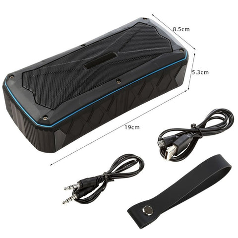 Haut-parleur Bluetooth portable haut-parleurs stéréo sans fil super basses Support IP66 imperméable Ricarica d'émergence Vivavoce TF