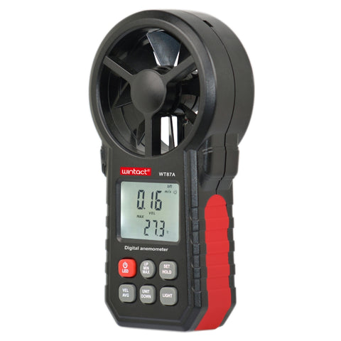 WT87A Anémomètre portable Thermomètre régulateur de vitesse du vent, WT87A