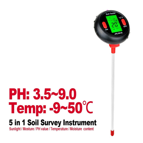 RZ104 Misurateur de PH de suie Régulateur d'humidité Misurateur de PH numérique Moniteur de suie Testeur de PH de suie pour plante de jardin, RZ104