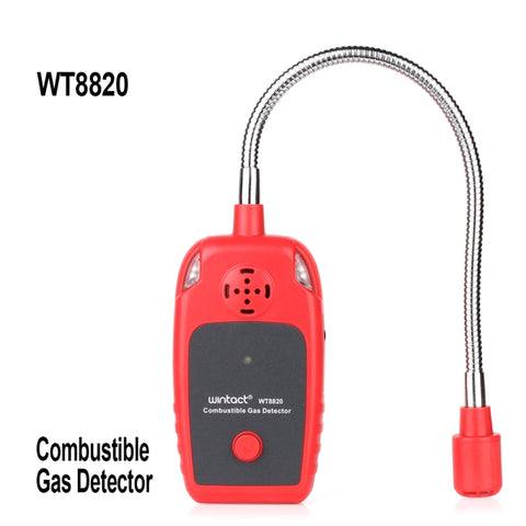 WINTACT WT8820 Détecteur d'alarme de gaz combustible pour la maison légère Fuite de gaz inflammable Détecteur de fuite de gaz naturel Moniteur Analyseur de gaz, WT8820