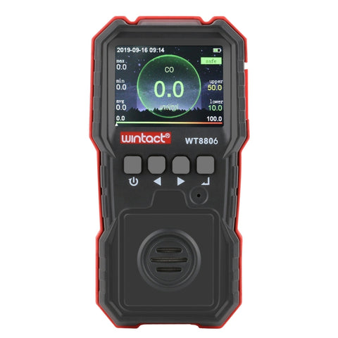 WINTACT WT8806 Monitor Monosido di Carbonio Sensore di Gas Ricarible Professional Relevatore di Avvelenamento and Avvelenamento avec Luce Sonora et Vibrazione ad Alta Sensibilità