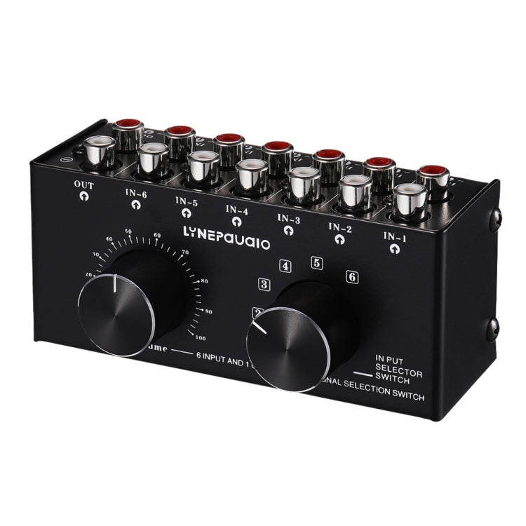 B016 Audio Source Selector with RCA Volume Control