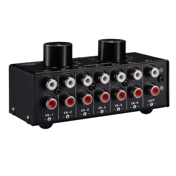 B016 Audio Source Selector with RCA Volume Control
