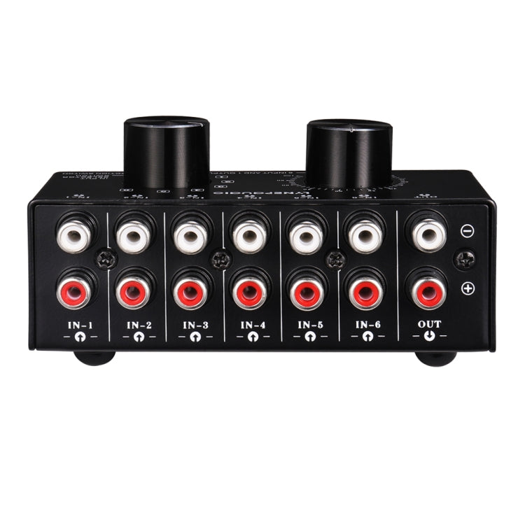 B016 Audio Source Selector with RCA Volume Control