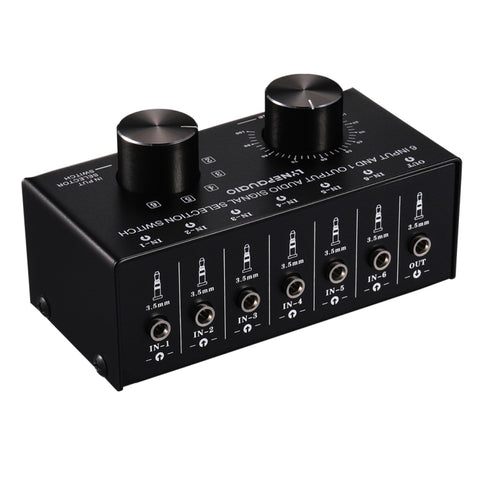 Selettore Audio 1 Ingresso 6 Uscite con Controllo Volume e