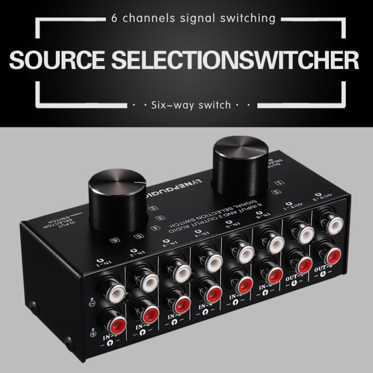Audio Source Selector Switch with RCA Inputs and Outputs