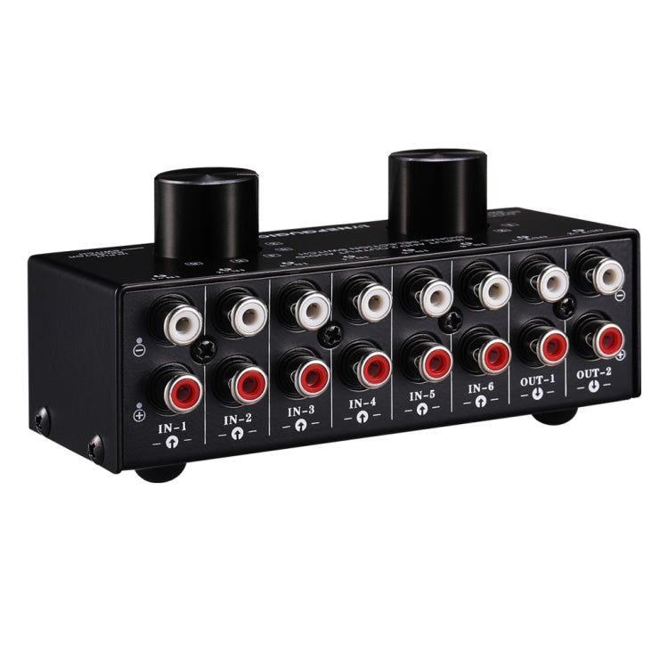 Audio Source Selector Switch with RCA Inputs and Outputs