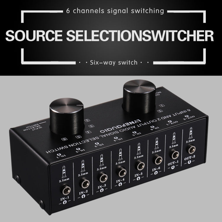 6x2 Audio Signal Switch with 3.5mm Interface