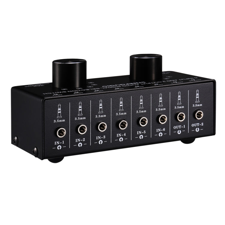 6x2 Audio Signal Switch with 3.5mm Interface