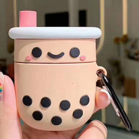Per Apple AirPods 1/2 generazione Custodia protettiva per cuffie Bluetooth universale per tè al latte perlato