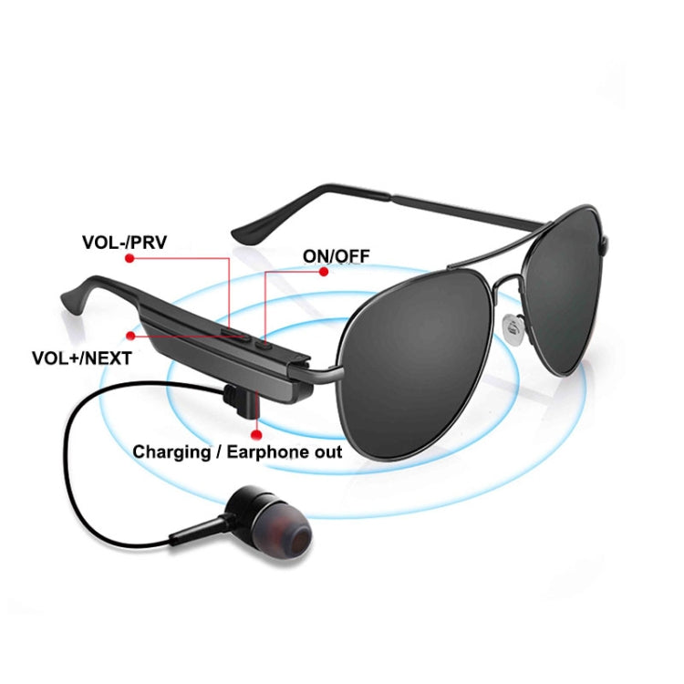 A8 Bluetooth Earphone Sunglasses with Hands-Free Mic