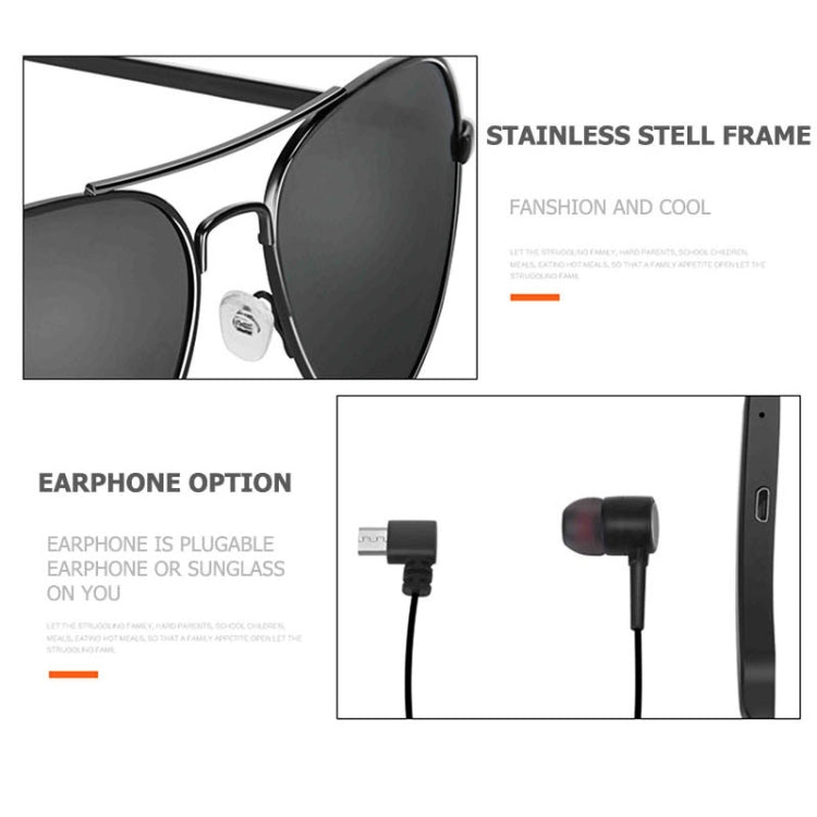 A8 Bluetooth Earphone Sunglasses with Hands-Free Mic