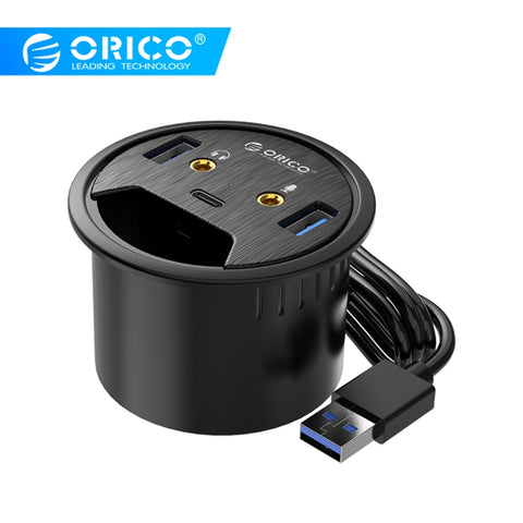 HUB multifunzione con occhiello di alimentazione da tavolo ORICO DESK-2U1C