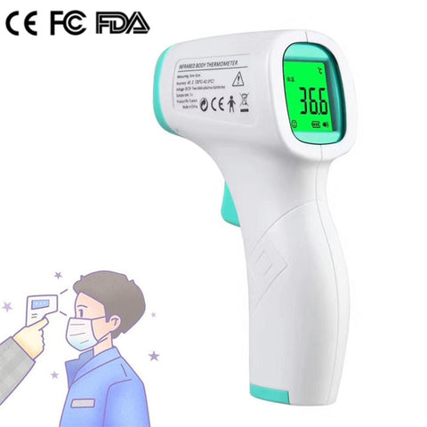 Termometro digitale LCD senza contatto Termometro per il corpo frontale a infrarossi portatile per febbre con misurazione LCD per portabambino per adulti, LCD Digital