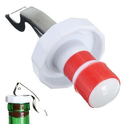 5 pièces de gadget de cuisine en acciaio inossidabile, tappo per vino en silicone, apri birra, ouvre-bouchon de vin