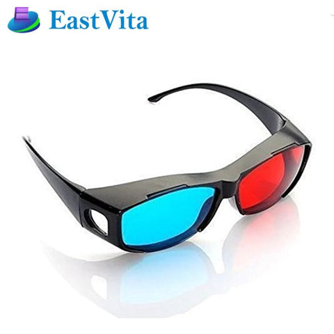 Occhiali 3D Rossi Blu Occhiali de visione 3D con cornice anaglifi per giochi Stereo Film Occhiali dimensionali Occhiali in plastica, Red Blue