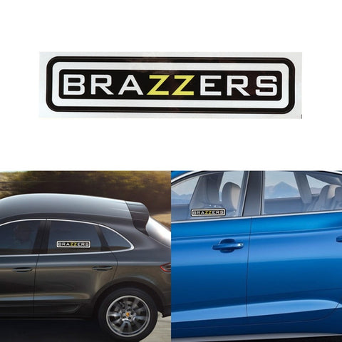 10 adesivi per auto BRAZZERS, decalcomanie per auto, per styling auto, dimensioni: 4,9x22,5 cm, BRAZZERS