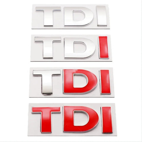 Autocollant pour voiture avec décalcomanie, emblème distinctif TDI 3D, emblème de badge DIY TDI 3D
