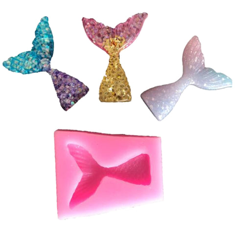10 pièces de fondante sirène coda di pesce stampo en silicone instruments di cottura stampo pour decorazione torta al cioccolato, forme queue de poisson