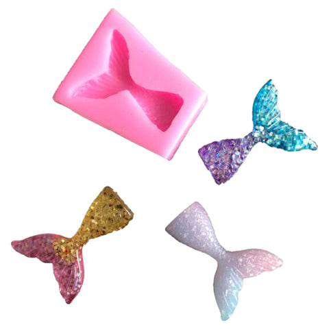 10 pièces de fondante sirène coda di pesce stampo en silicone instruments di cottura stampo pour decorazione torta al cioccolato, forme queue de poisson