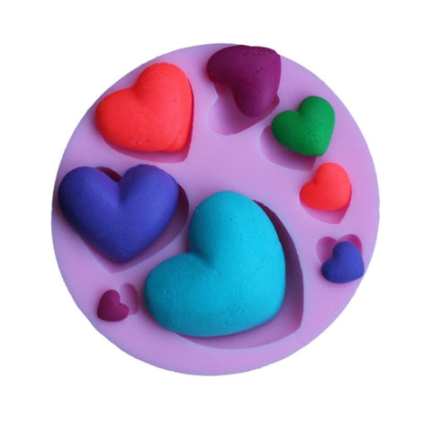 2 stampi in silicone per dolci fai da te a forma di cuore - Novalix Store
