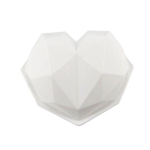 3 pièces Diamond Love Stampo en silicone pour torta fai-da-te Strumento per cottura in spugna Stampo pour mousse dessert en mousseline, Diamond Love Shape