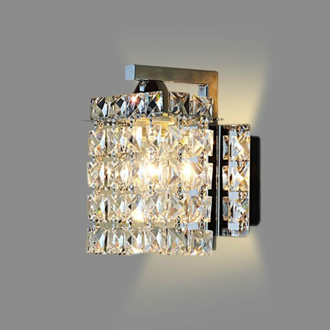 Lampada da parete in cristallo per corridoio corridoio corridoio camera da letto moderna semplice e creativa a testa singola con sorgente luminosa a LED da 5 W