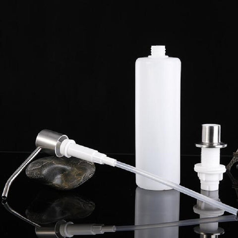 Dispenser di sapone per lavandino in acciaio inossidabile da 2 pezzi Bottiglia di sapone liquido per mani Sishwashing, Sink Soap Dispenser Bottle